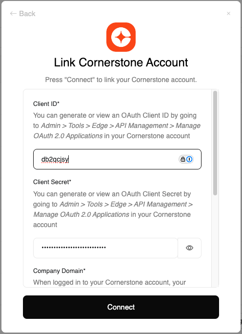 Enter Credentials