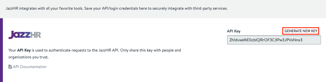 Generate New Key